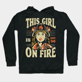 Fierce Firefighter Beauty Girl 98 Hoodie